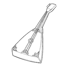 boyama sayfası: Balalaika renklendirme i&ccedil;in &ccedil;izim