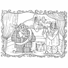 boyama sayfası: Tuba ve Musician ile Flute