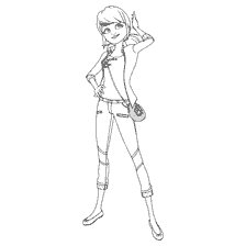 pagina da colorare: Marinette Dupin-Cheng in colorazione