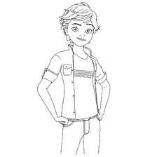 pagina da colorare: Immagine di colorazione di Adrian da Lady Bug e Super Cat