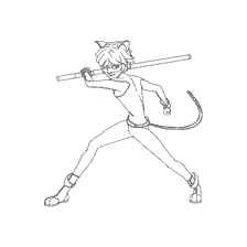 pagina da colorare: Super Gatto da Lady Bug e Super Cat in colorazione