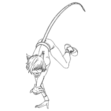 pagina da colorare: Gatto eccellente con braccio in posizione di salto