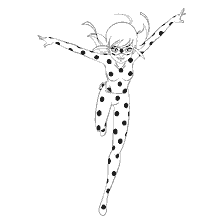 pagina da colorare: Lady Bug con piselli neri sulla tuta