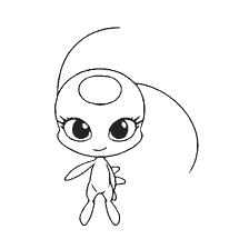 pagina da colorare: Kwami Tikki da Lady Bug e Super Cat