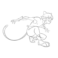 pagina da colorare: Super Cat da Lady Bug e Super Cat