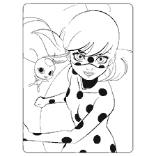 pagina da colorare: Disegno di Lady Bug e Quami Tikki da Tales of Ladybug & Cat Noir
