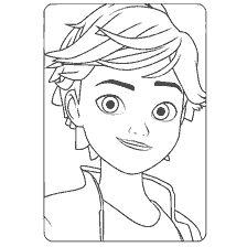 pagina da colorare: Contour del disegno di Adrian da Tales of Ladybug & Cat Noir