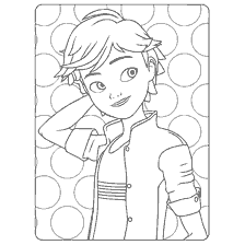 pagina da colorare: Il disegno di Adrian da Lady Bug e Super Cat per la colorazione