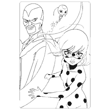 pagina da colorare: Racconti di Ladybug e Cat Noir di Lady Bug