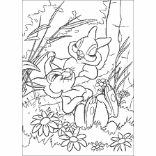 coloring page: Coloring Rabbit and Rabbit from the cartoon Bambi