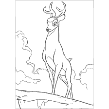 coloring page: Coloring with the image of the Bambi deer