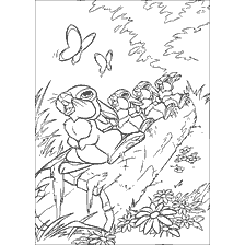 coloring page: Bambi colouring: Hares drumming