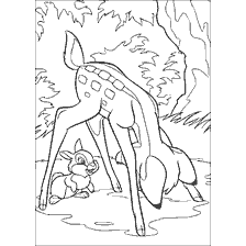 coloring page: Painting for Bambi and the Hare