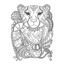 kleurplaat: Anti-stress kleurboek met de Puma