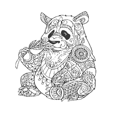 kleurplaat: Anti-stress kleuring met een panda