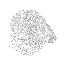 kleurplaat: Antistress ram kleuring