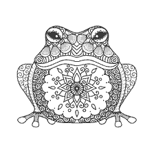 kleurplaat: Antistress pad kleuren met patronen