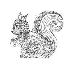 kleurplaat: Kleurende eiwitten met patronen voor volwassenen anti-stress