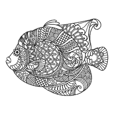 coloring page: Painting angelfish