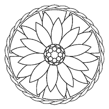 kolorowanka: Kolorowanki Mandala z kwiatem