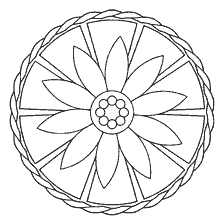kolorowanka: Kolorowanki mandala z kwiatowym wzorem