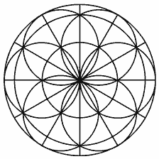 kolorowanka: Kolorowanie prosty mandala w czarno-biały