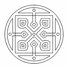 kolorowanka: Kolorowanie mandala z wzorami geometrycznymi