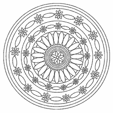 kolorowanka: Kolorowanki mandala z kwiatami i ozdobami