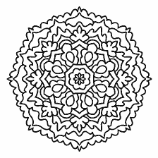 kolorowanka: Mandala do kolorowania z kwiatowym wzorem