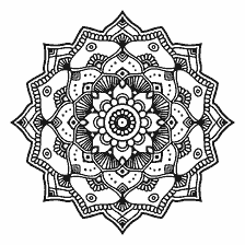 kolorowanka: Kolorowanki kwiaty mandala w czarno-białym formacie