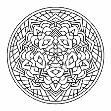 kolorowanka: Mandala do malowania z symetrycznymi wzorami