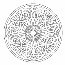 kolorowanka: Mandala do malowania wzorami