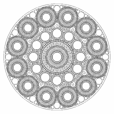 kolorowanka: Mandala do malowania wzorami