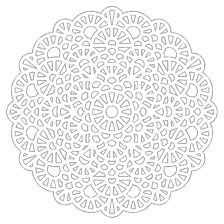 kolorowanka: Kolorowanka mandala z złożoną ozdobą