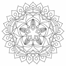 kolorowanka: Kolorowanka mandala kwiat