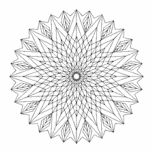 kolorowanka: Kolorowanie geometryczne mandala z jasnymi wzorami