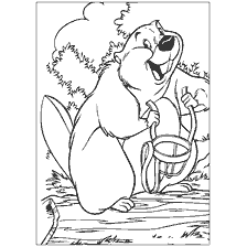 coloriage: Couleur avec l'image d'un castor du film Lady and Tramp