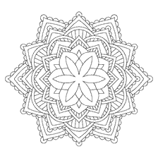 kolorowanka: Kolorowanki Mandala Kwiat z szczegółami i wzorami