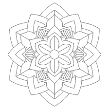 kolorowanka: Kolorowanka mandala kwiat