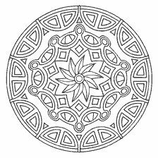 kolorowanka: Mandala do malowania kwiatowymi wzorami