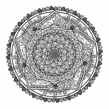 kolorowanka: Kolorowanie złożone mandala ze szczegółowymi wzorami