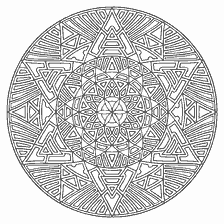 kolorowanka: Kolorowanie mandala z wzorami geometrycznymi