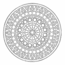 kolorowanka: Mandala do kolorowania w kolorze czarnym i białym