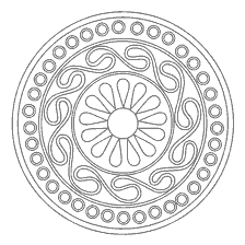 kolorowanka: Kolorowanki mandala z kwiatowym wzorem