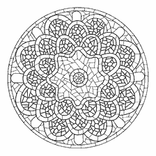 kolorowanka: Mandala do malowania ze wzorem geometrycznym