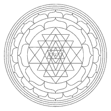 kolorowanka: Sri Yantra Mandala dla kolorowanie