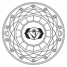 kolorowanka: Kolorowanka mandala przedstawiająca czakrę Sahasrara
