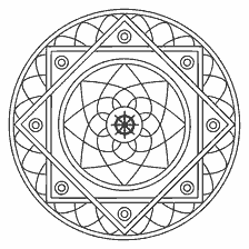 kolorowanka: Mandala z Samsara symbol kolorowanki