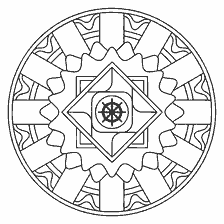 kolorowanka: Mandala z Samsara Koło do kolorowania