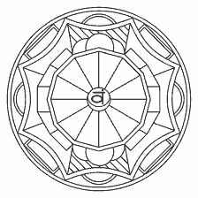 kolorowanka: Kolorowanki mandala z symbolem Svadhistan